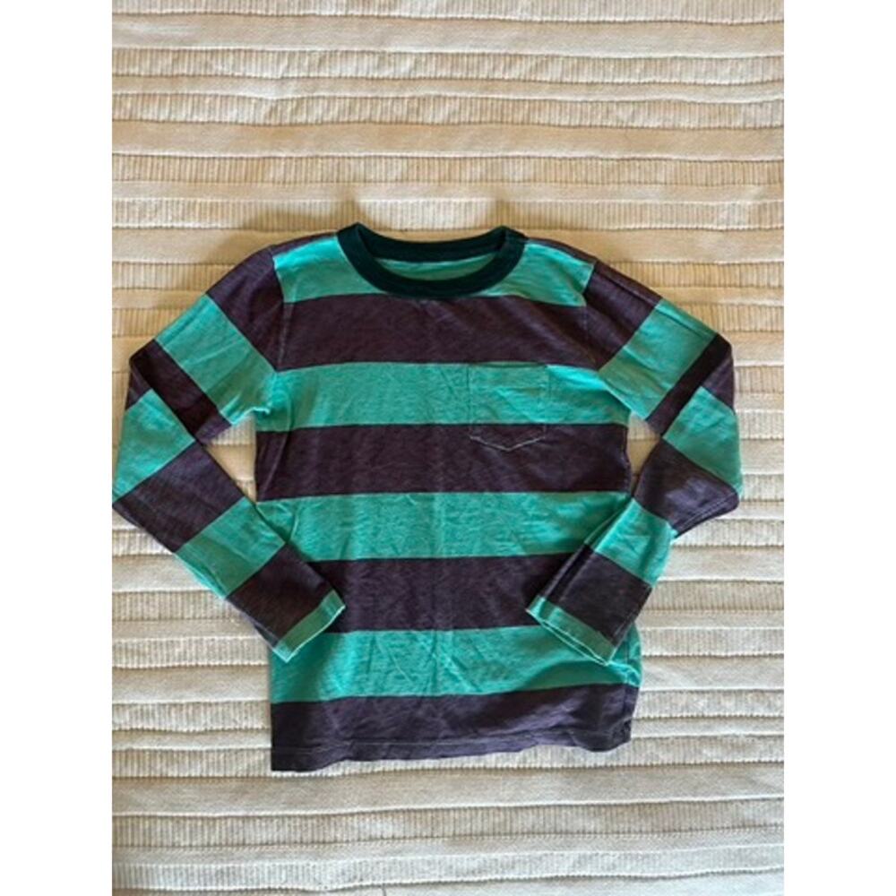 Crewcuts 8 Long-Sleeved Striped Pocket Tee